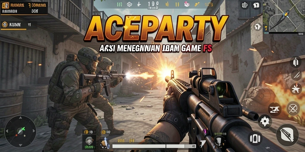 Tangkapan layar menampilkan aksi mendebarkan dalam permainan FPS.