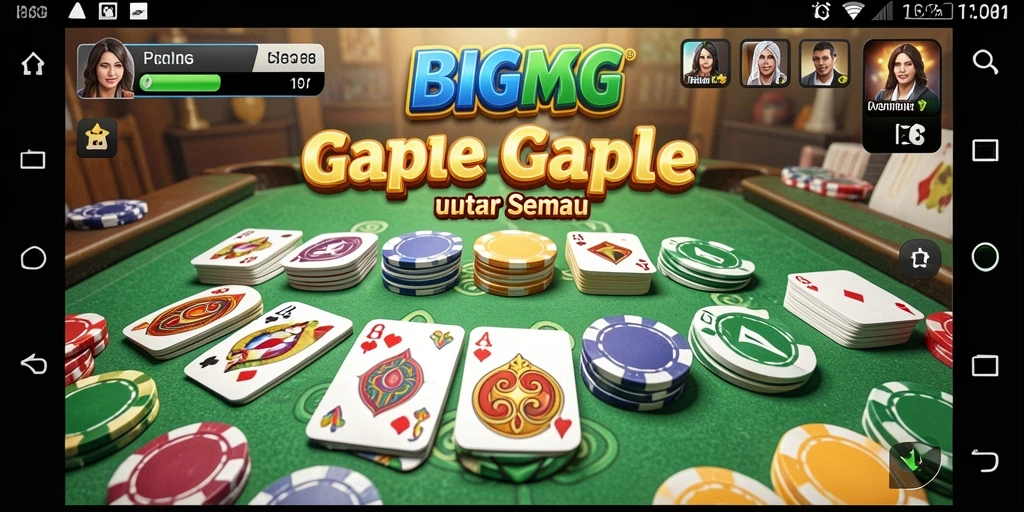 Screenshot menampilkan gameplay Gaple yang seru dan interaktif.