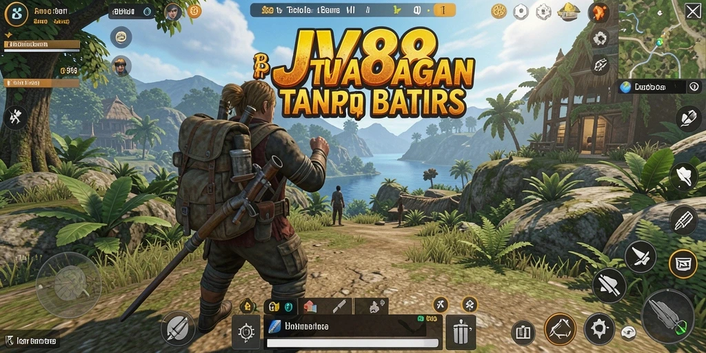 Tampilan gameplay JV88 yang menarik di dunia terbuka.