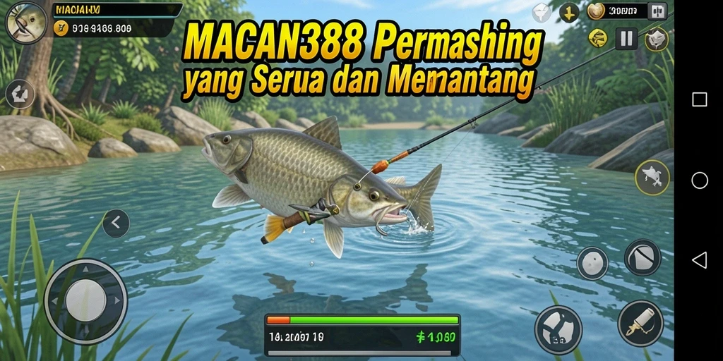 Tampilan gameplay <strong>MACAN388</strong> yang seru dengan aksi memancing yang menegangkan.