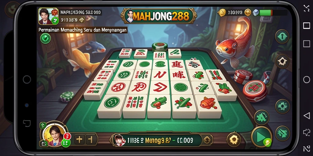 Tampilan gameplay memancing yang menakjubkan di MAHJONG288.