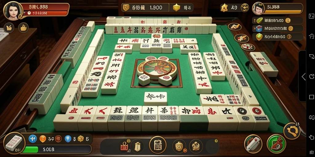 Tampilan screenshot utama SL888, menunjukkan gameplay Mahjong yang penuh warna.