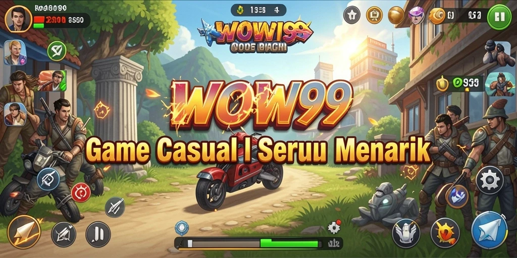 Gameplay WOW99 yang seru dan penuh warna di layar.